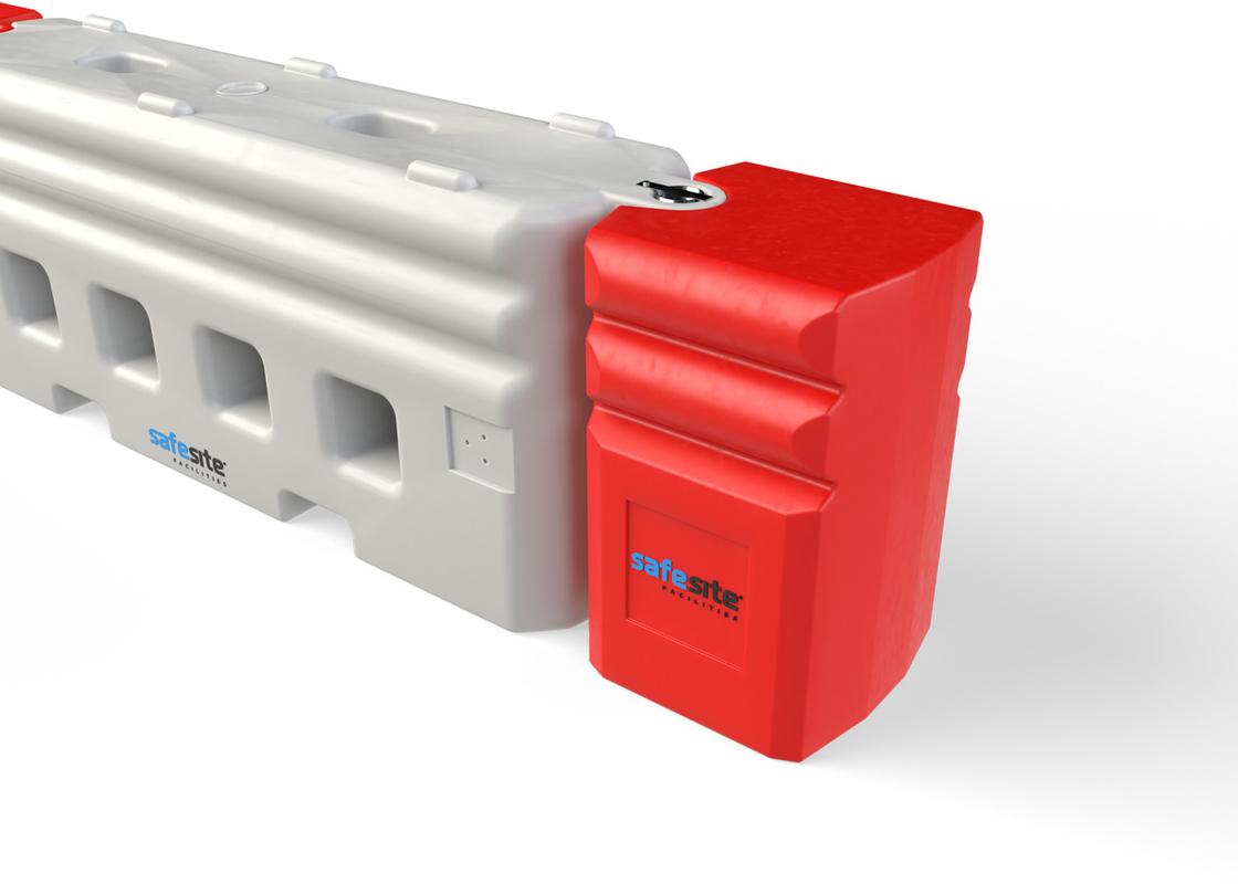 RB22 Female End stop connected to a RB22 crash barrier