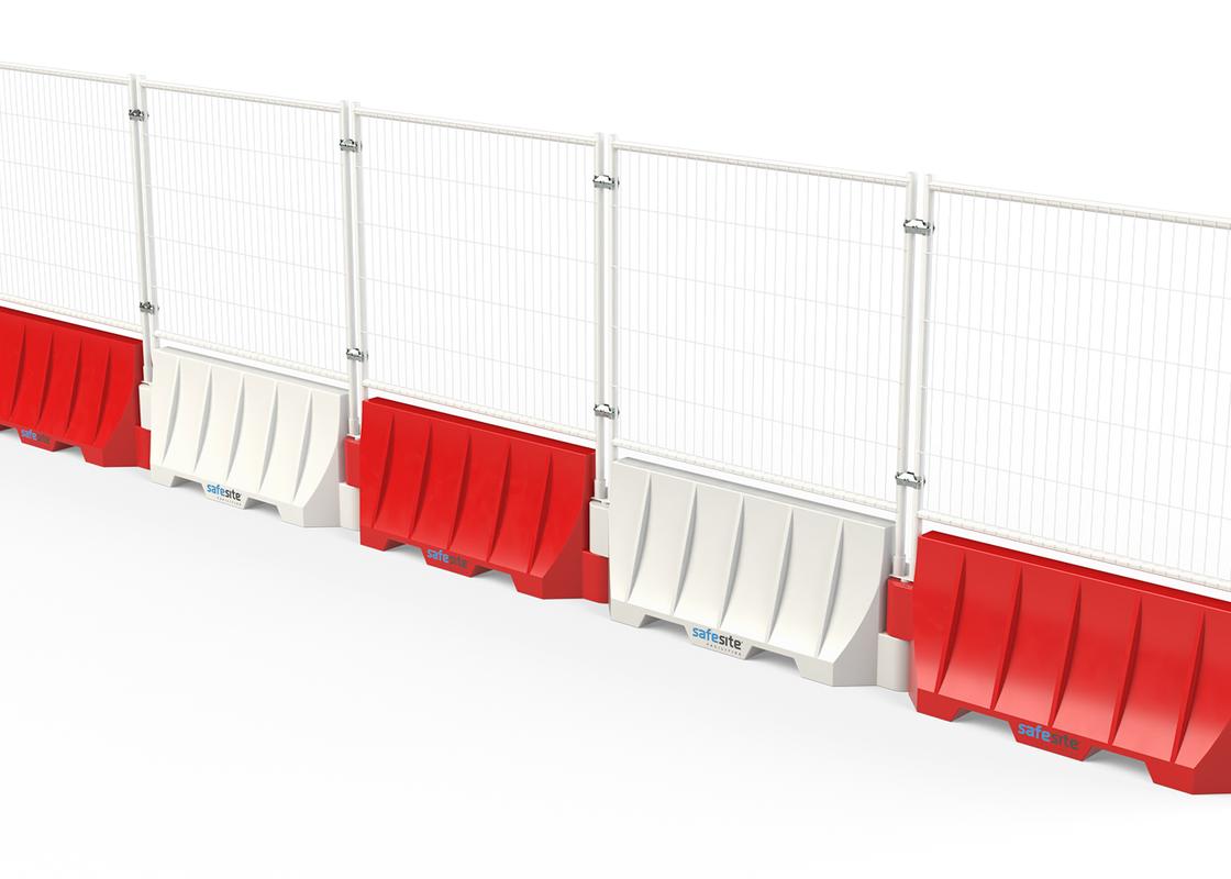 site-wall mesh panels connected to barriers
