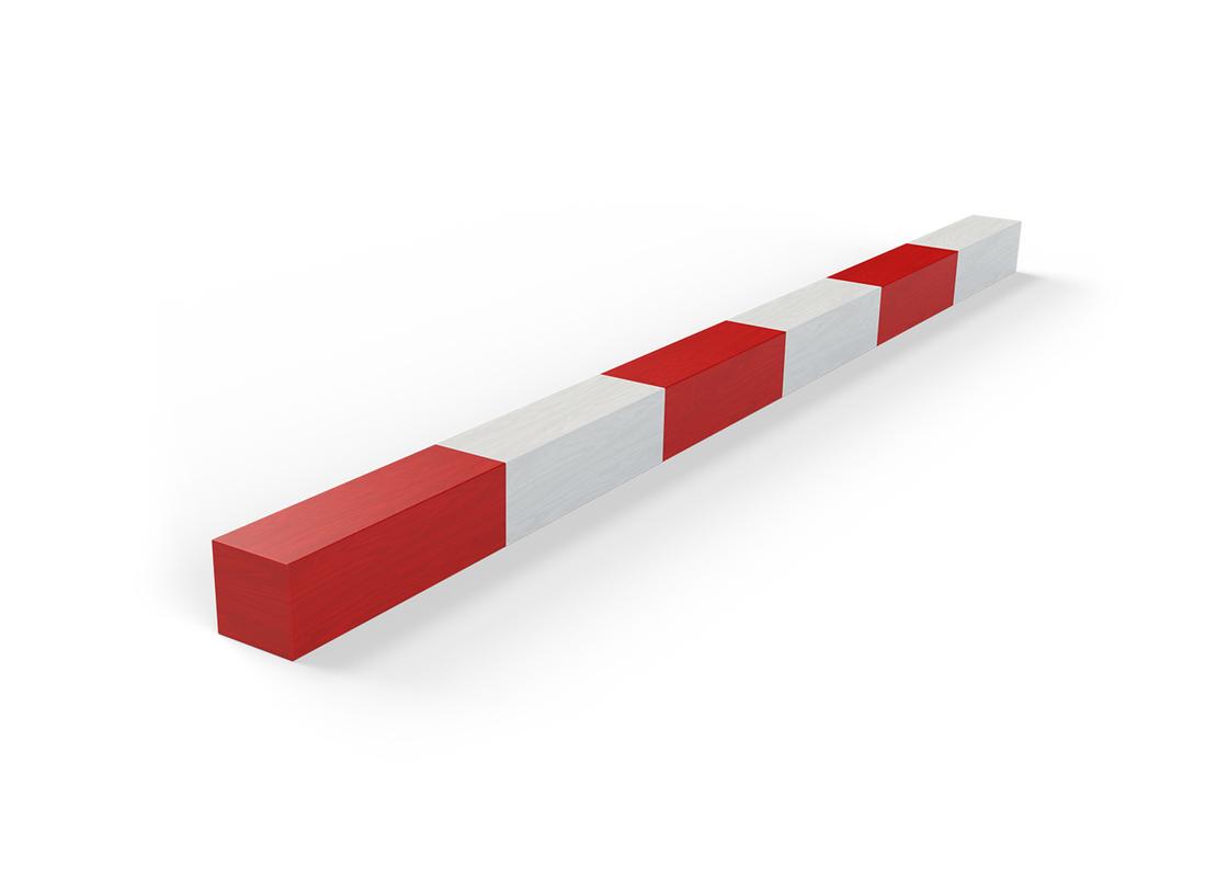 baulk timber single red and white