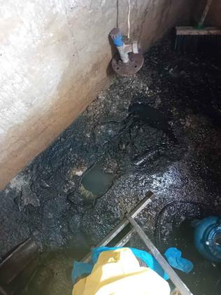 sewage mess