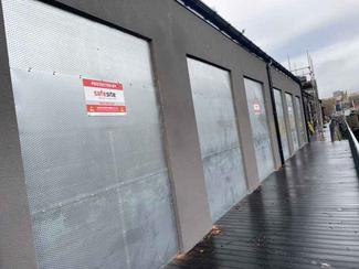 perforated steel sheets installed over timber boarding