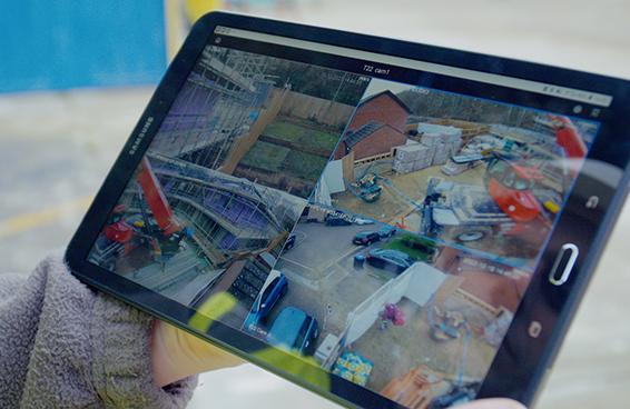 4g remote ipad showcasing cctv angles of monitoring station