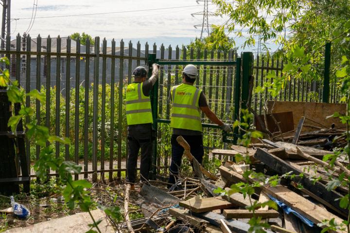 SafeSite operatives doing site clearance