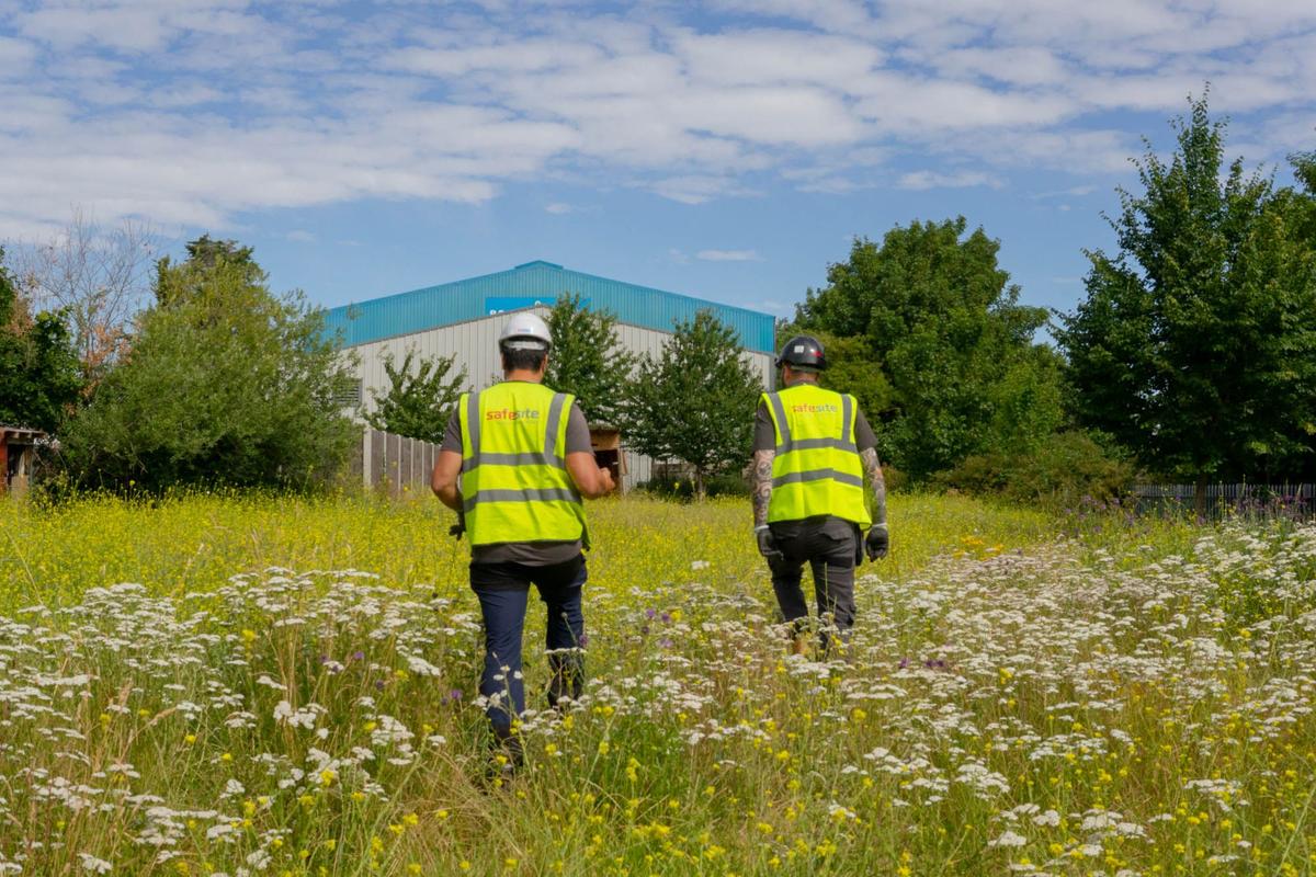 SafeSite operatives ready to remove overgrown vegetation