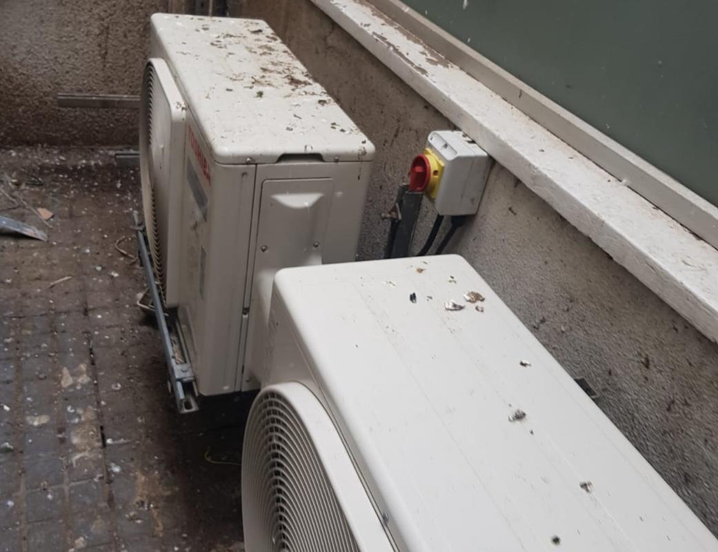 pigeon guano on the exterior of a building