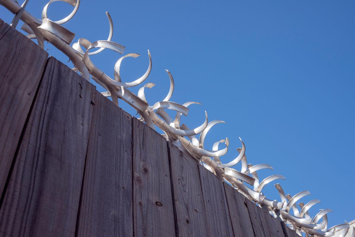 Anti-Climb Rotator Spikes Installed on Timber