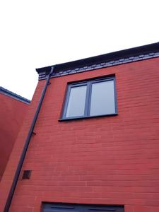 window building before steel screen installation