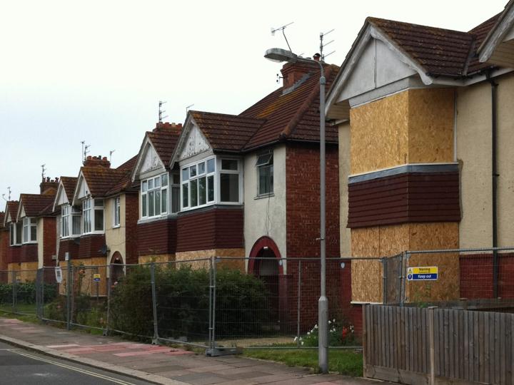 vacant property timber boarding