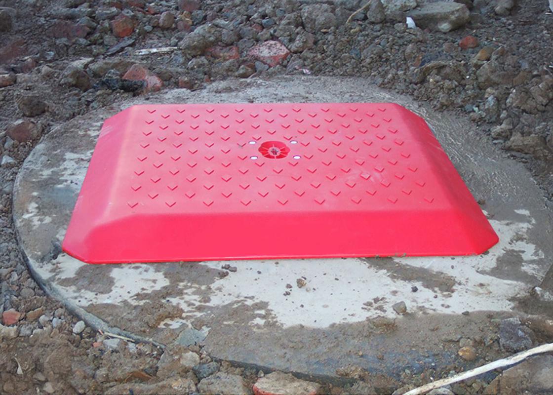 Temporary Manhole Cover installed over a drain