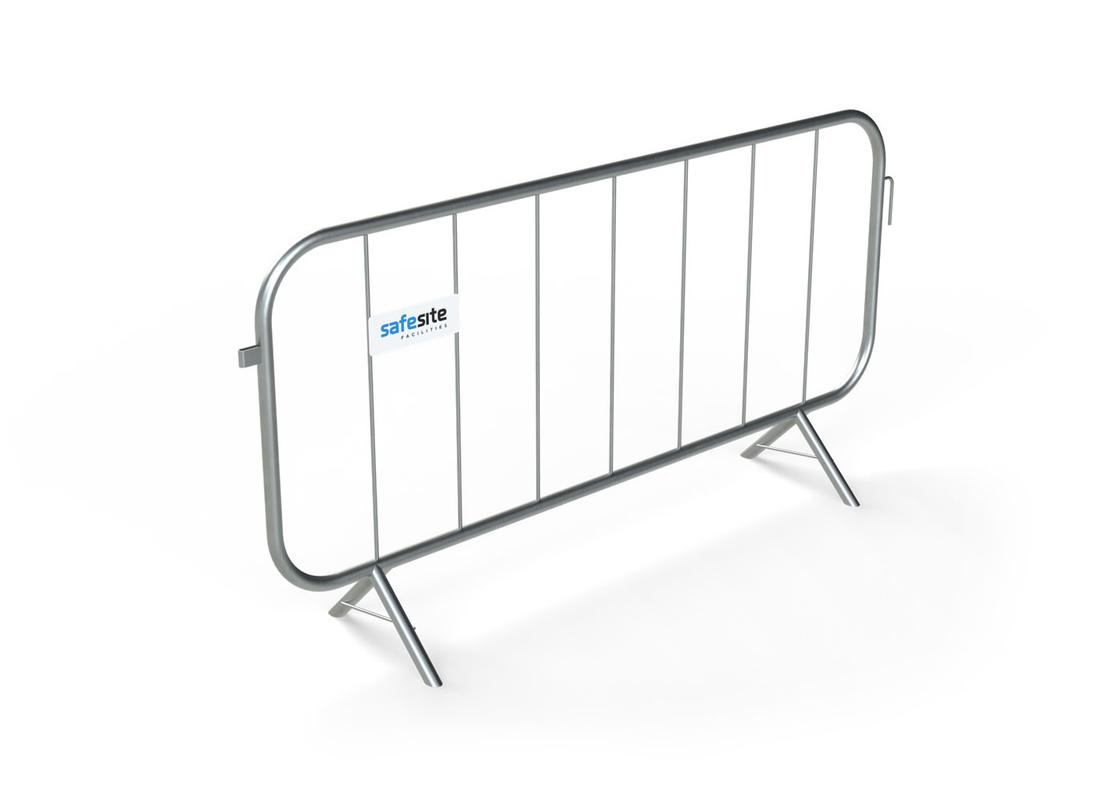 trade pedestrian 2.3m fixed leg barrier - angled