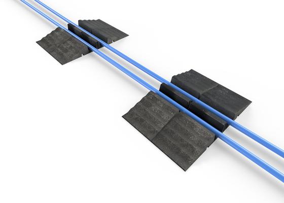 cable protection ramp with cables running through multiple ramps