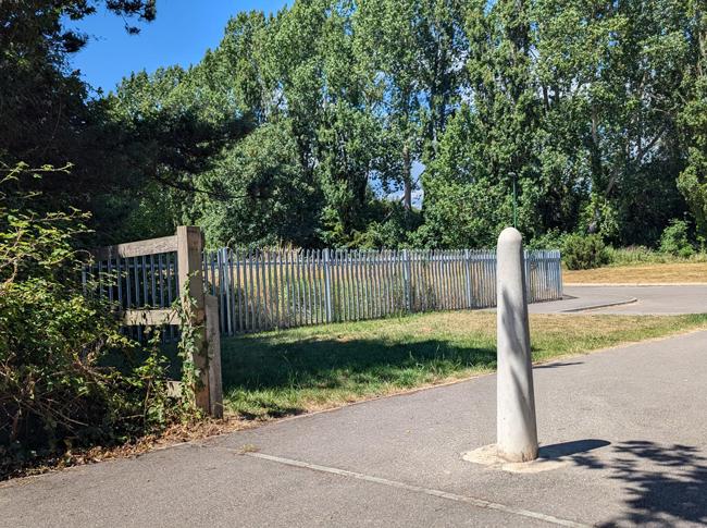 concrete bollard in situ