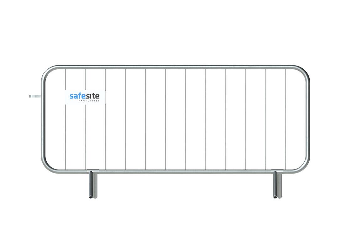 2.3m eco pedestrian barrier front view of barrier