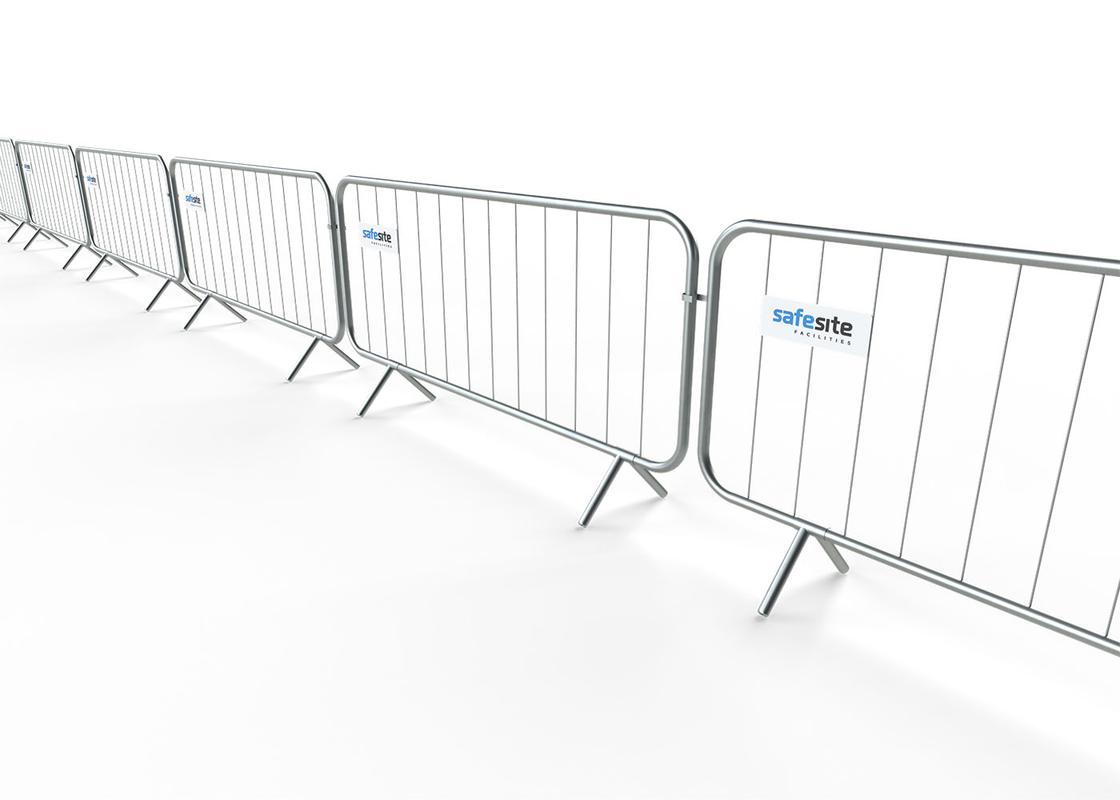 2.3m eco pedestrian barrier interlocking in a line