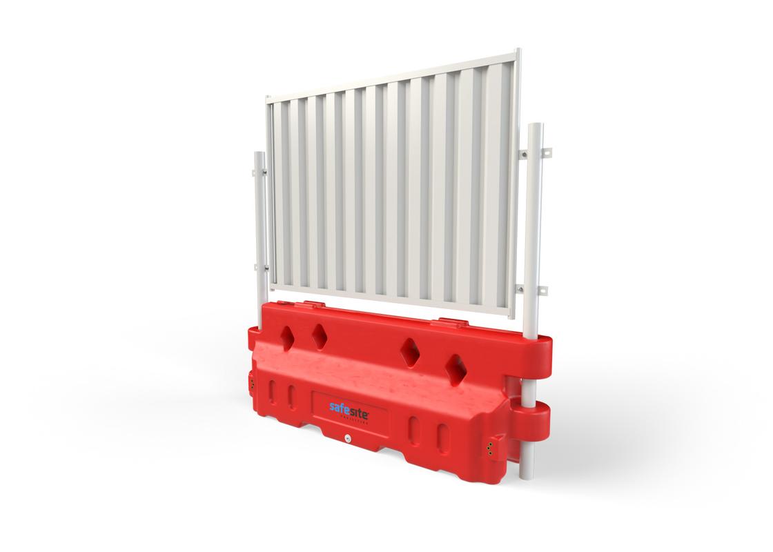defender 50 crash barrier with 2m hoarding panel