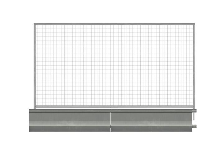 manta unpainted barriers attached with 3m fencing attached