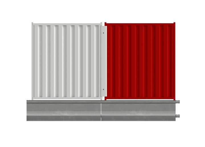 manta unpainted barriers attached with hoarding