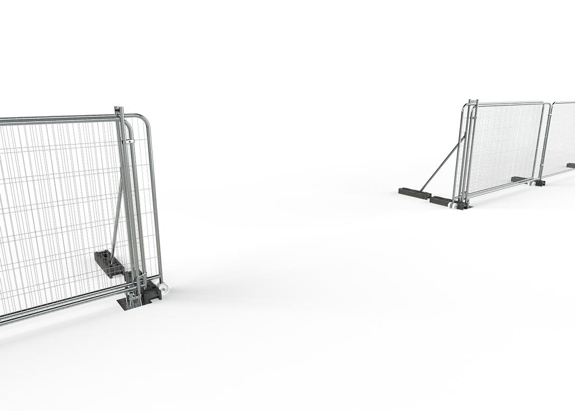 6m sliding vehicle access gate attached to temporary heras fencing - fully open