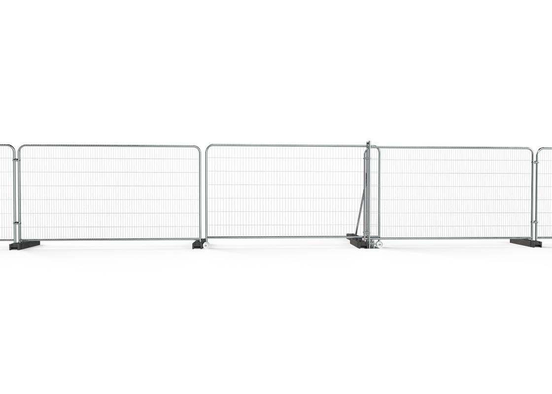 3m sliding vehicle access gate attached to temporary heras fencing - closed