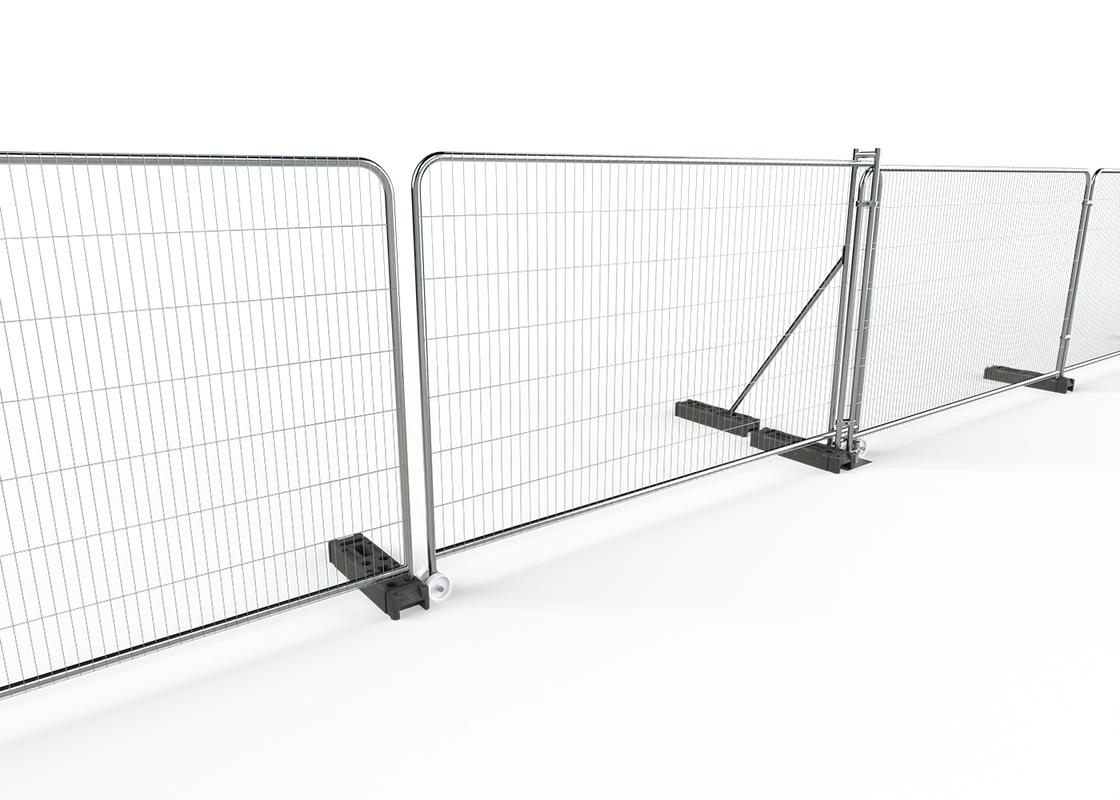 3m sliding vehicle access gate attached to temporary heras fencing - closed