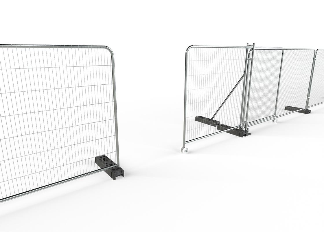 3m sliding vehicle access gate attached to temporary heras fencing - open