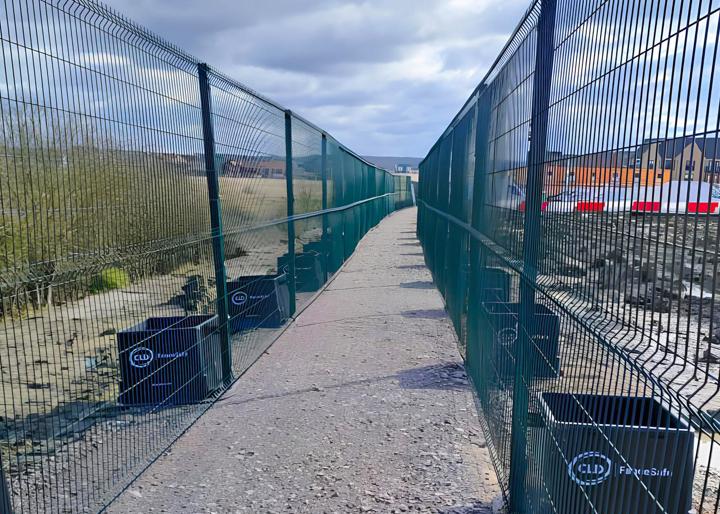 V mesh fencing installed