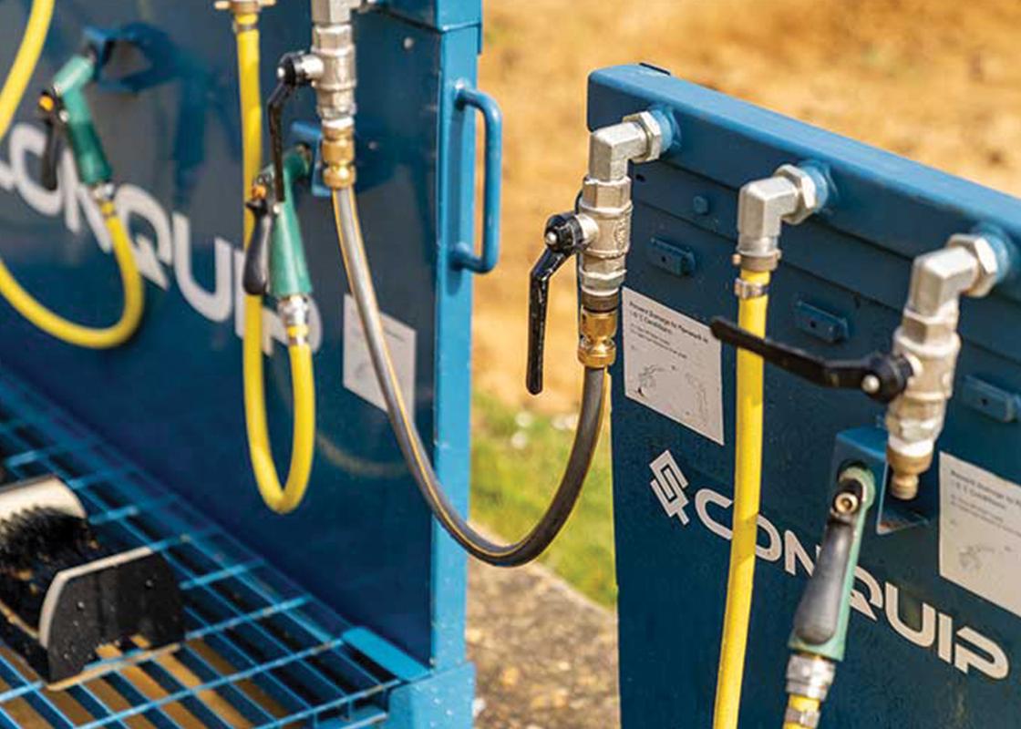 boot wash stations closeup