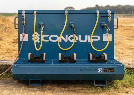 boot wash station triple bay in situ