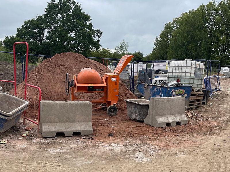 1.2m concrete jersey barriers on construction sites