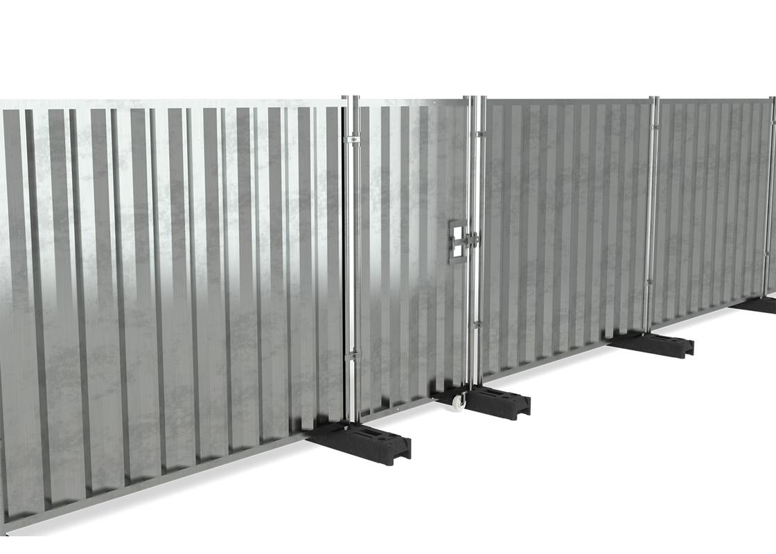 pedestrian galv hoarding gate get up with hoarding panels