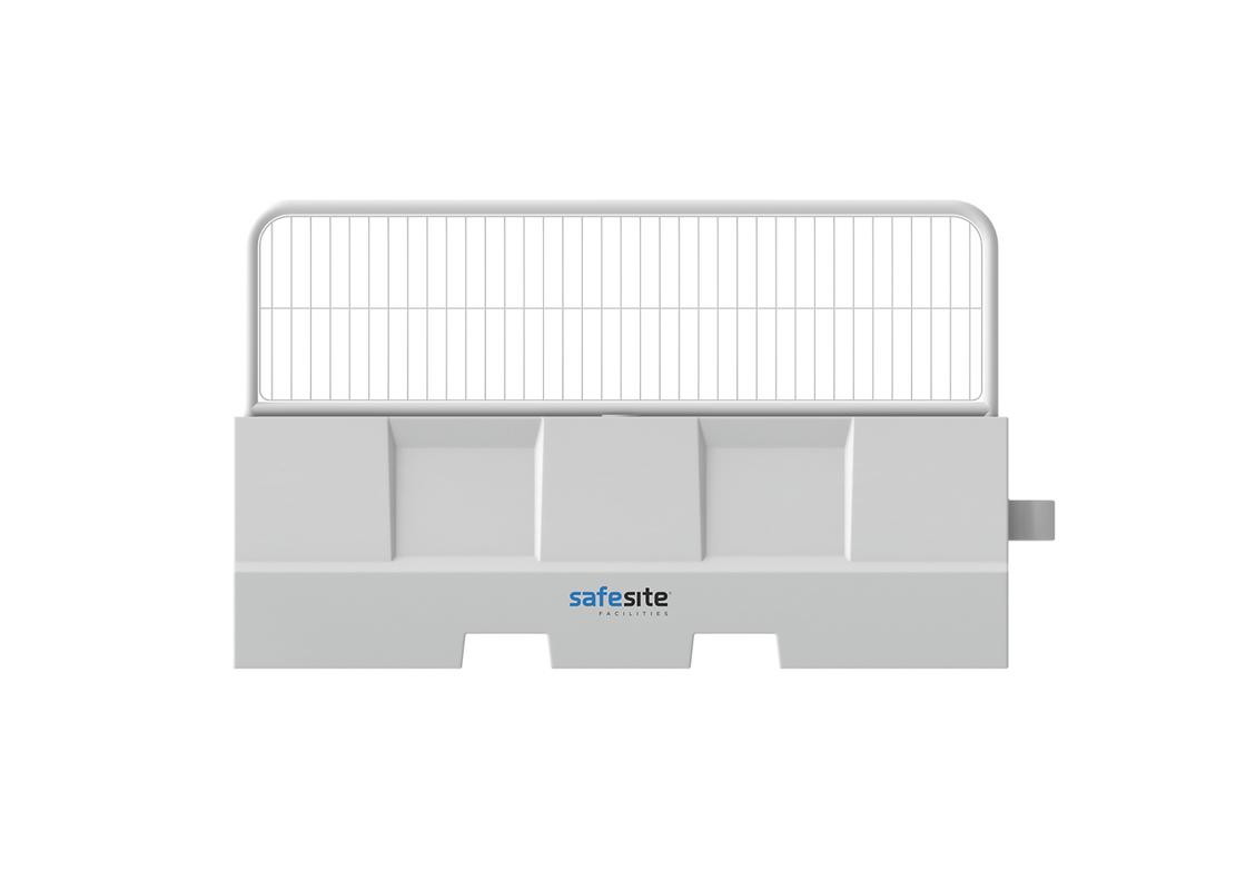 euro 2m barrier single White with mesh