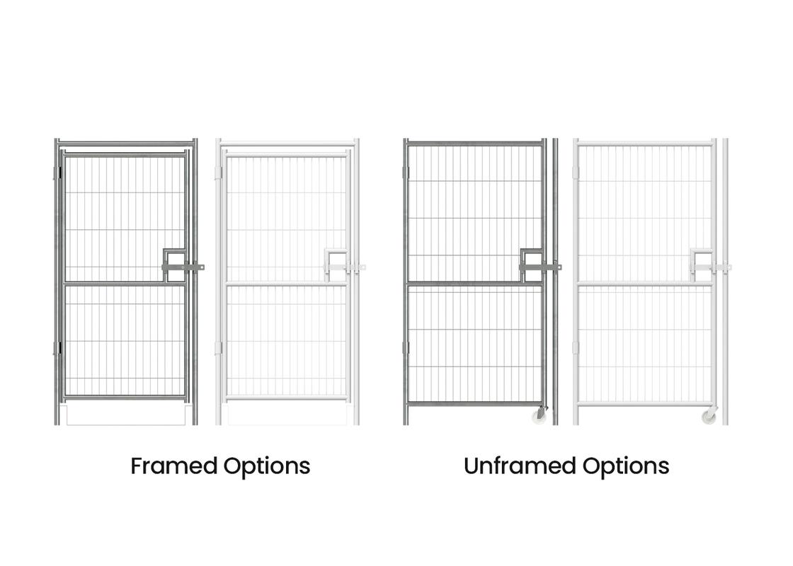 Anti-Climb Pedestrian Gate - Framed and Unframed Options with galv and white