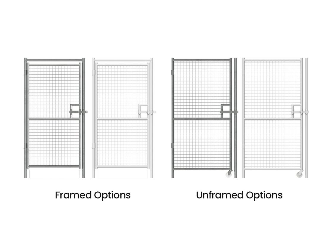 Heavy Duty 2inch Mesh Anti-Climb Pedestrian Gate - Framed and Unframed Options with galv and white