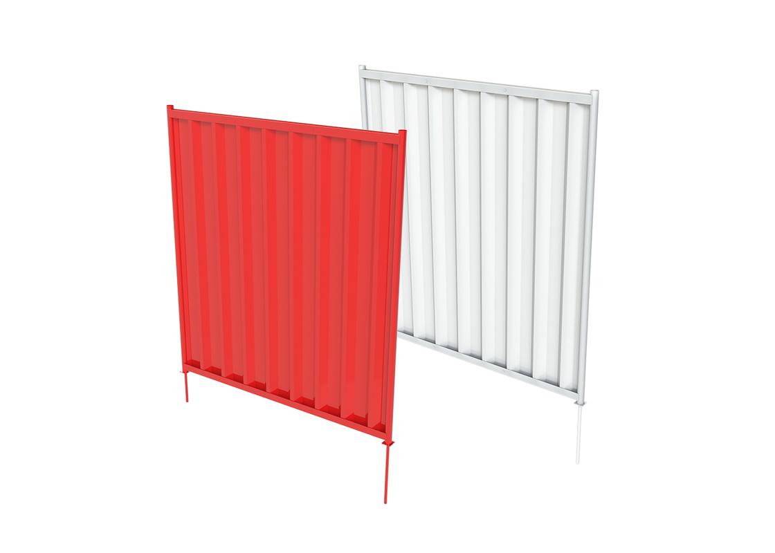manta barrier 2m hoarding red and white