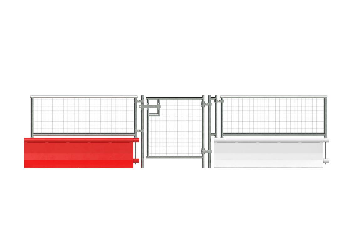 manta barrier pedestrian short gate with standard manta barriers attached
