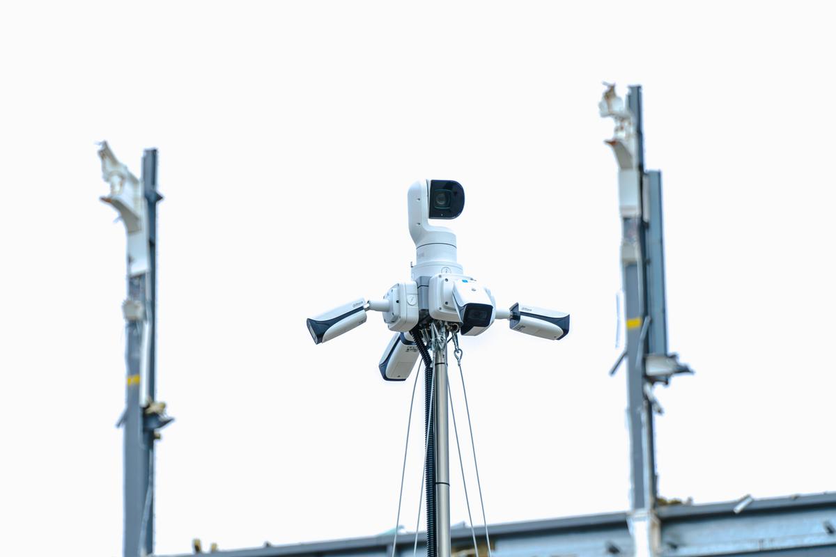 Construction site security camera London