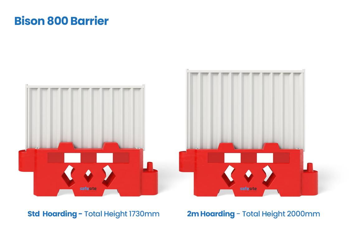 bison 800 hoarding height options