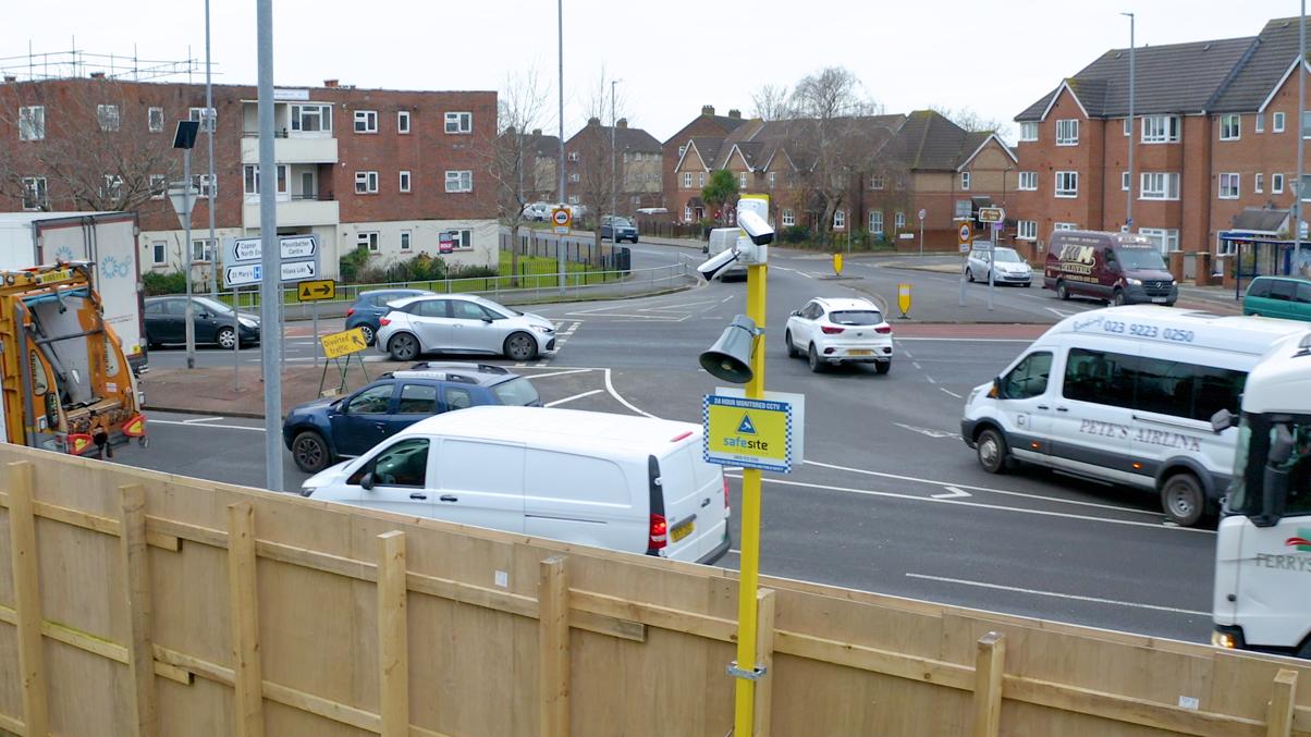 Construction site security camera Sheffield