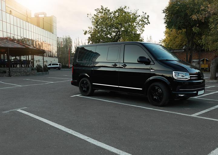 black van private ambulance - mortuary workers