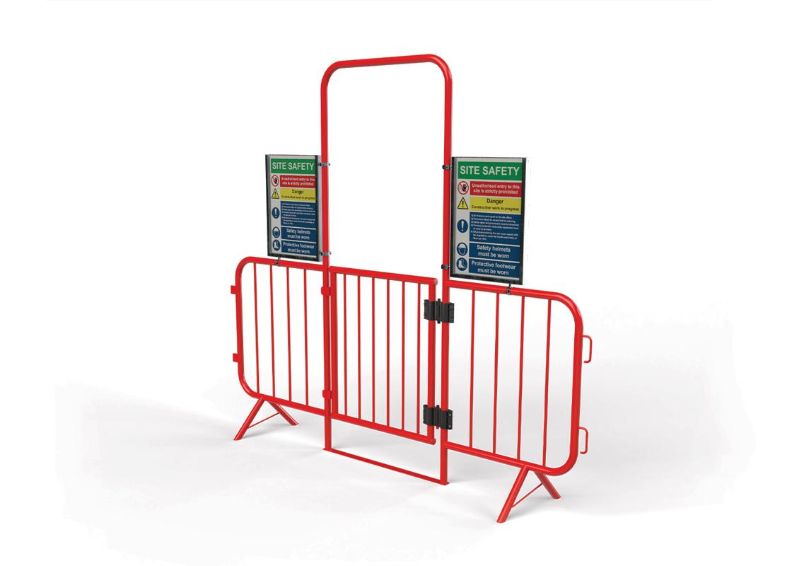 walkthrough barrier sign holder - galv unpainted