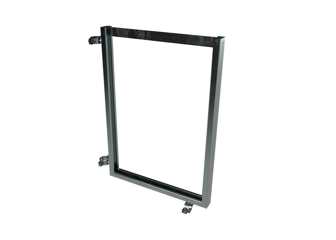 walkthrough barrier sign holder - galvanised