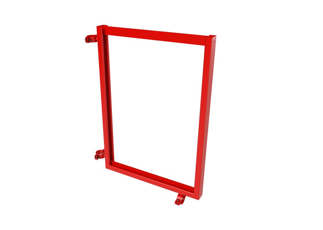 walkthrough barrier sign holder - red