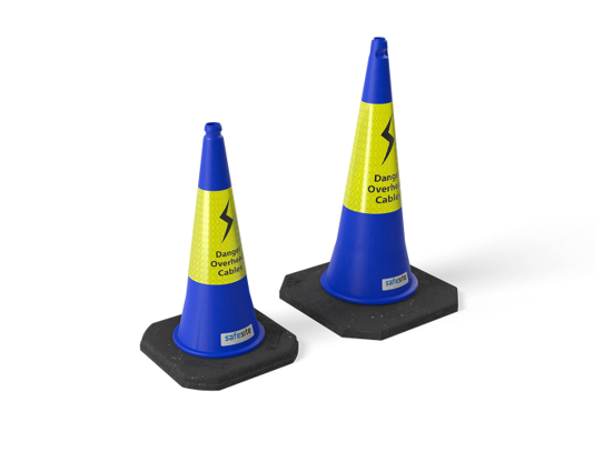 Danger 2 Piece Blue Traffic Cones