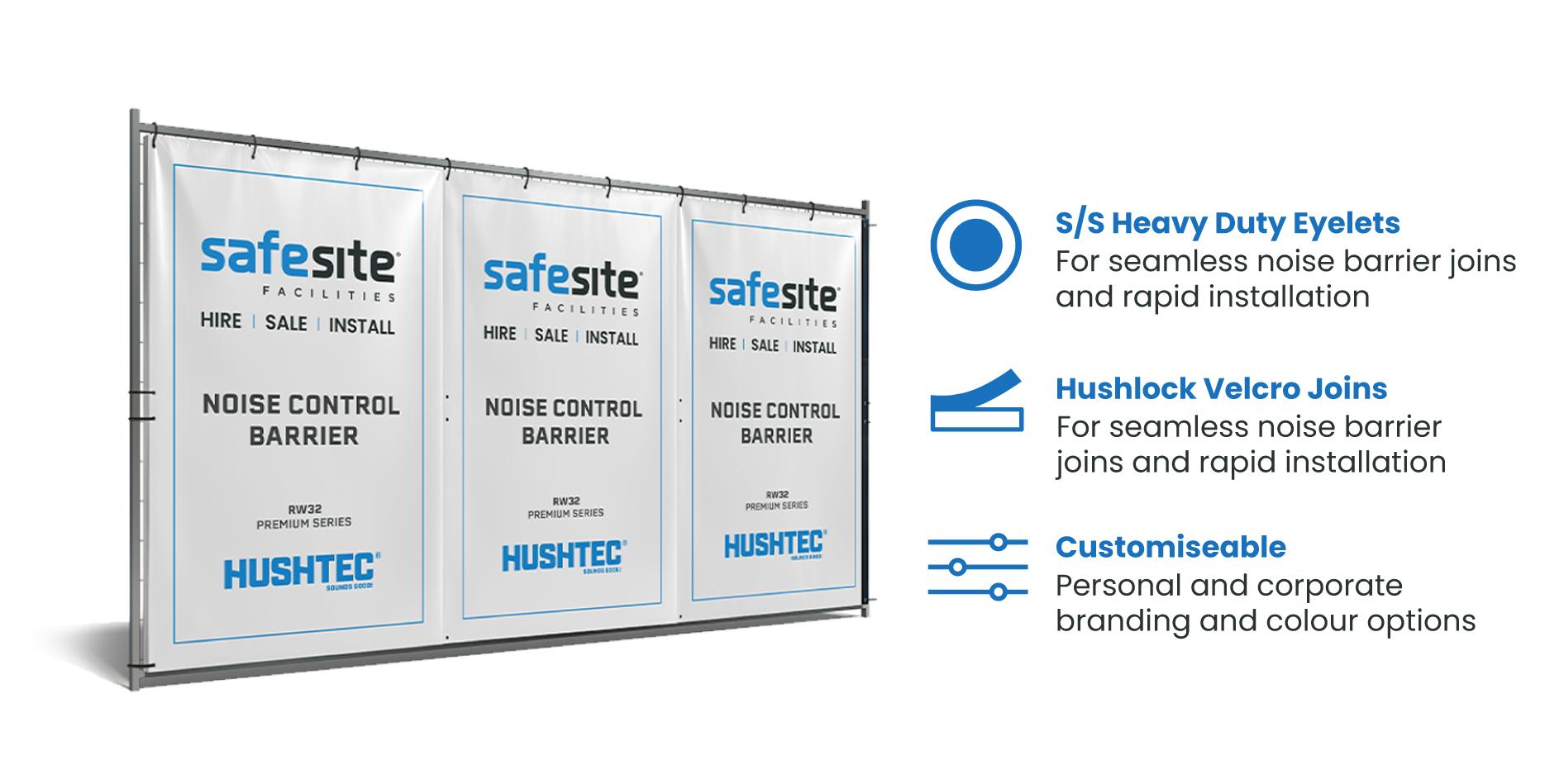 hushtec premium series acoustic noise barrier 2m x 1.2m