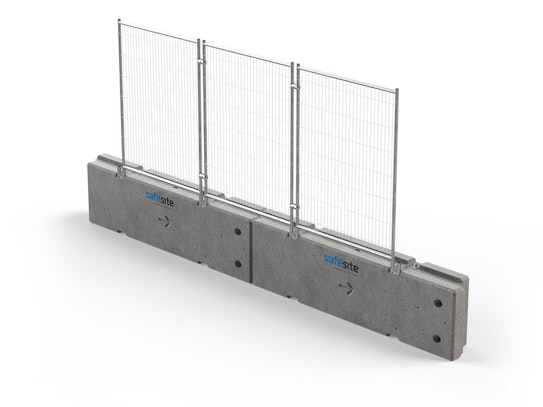 Concrete Barriers with Fence