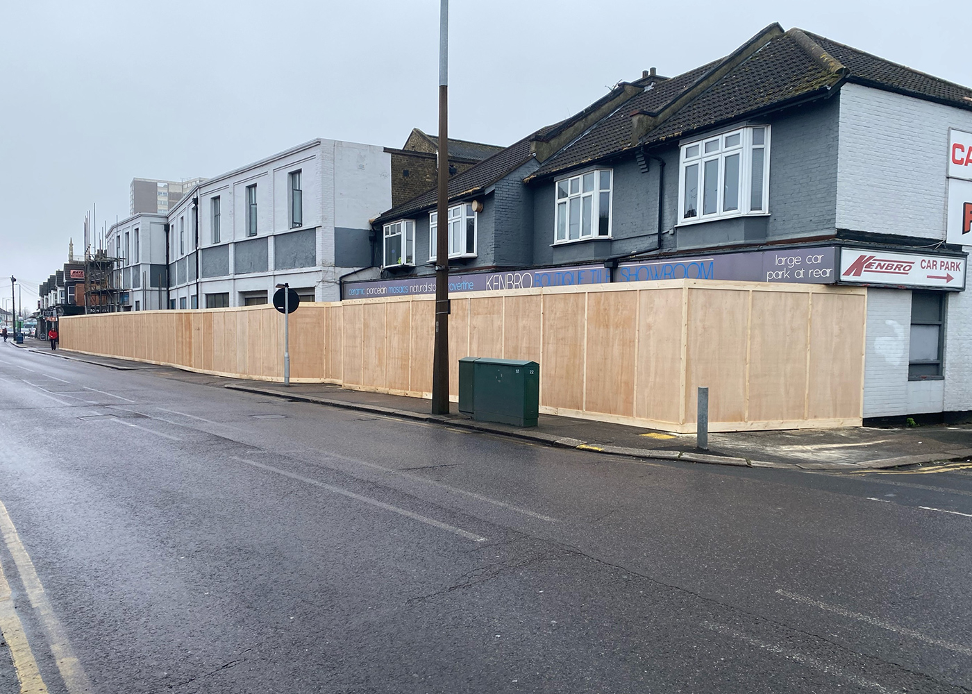 Free Standing Timber Hoarding - Design & Installation | SafeSite Facilities