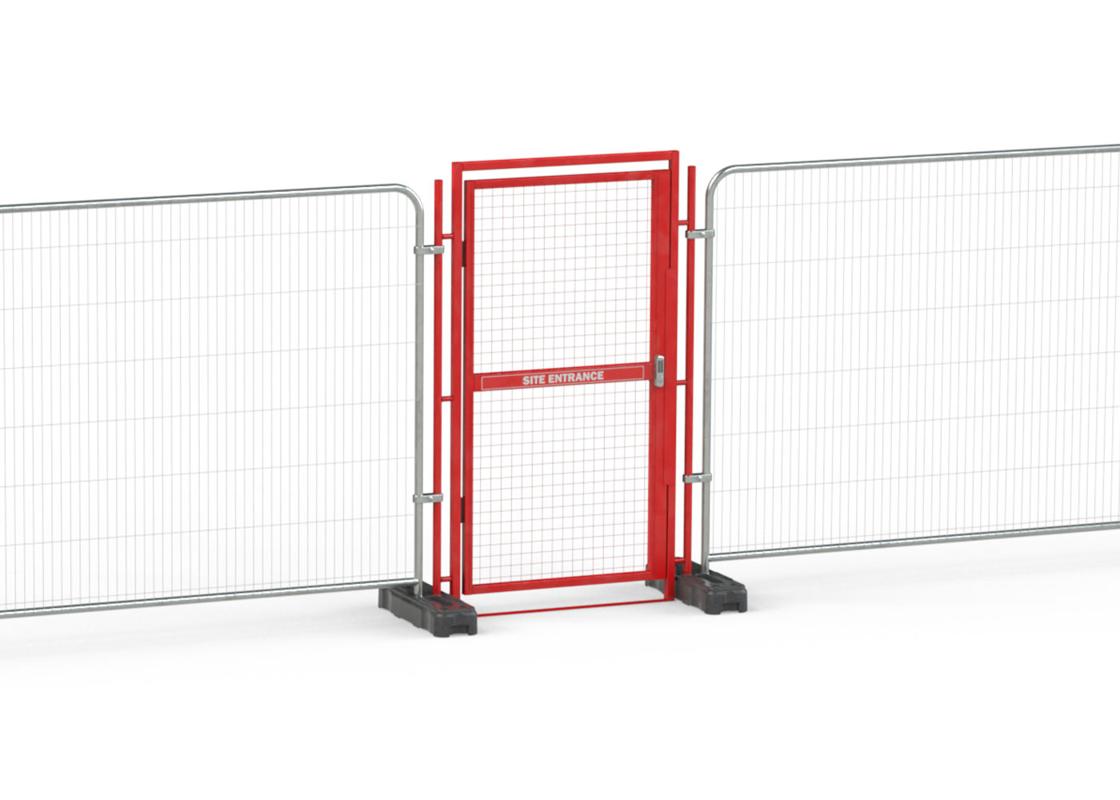 Red Pedestrian Digi Lock Gate for Hire or Sale Nationwide - SafeSite