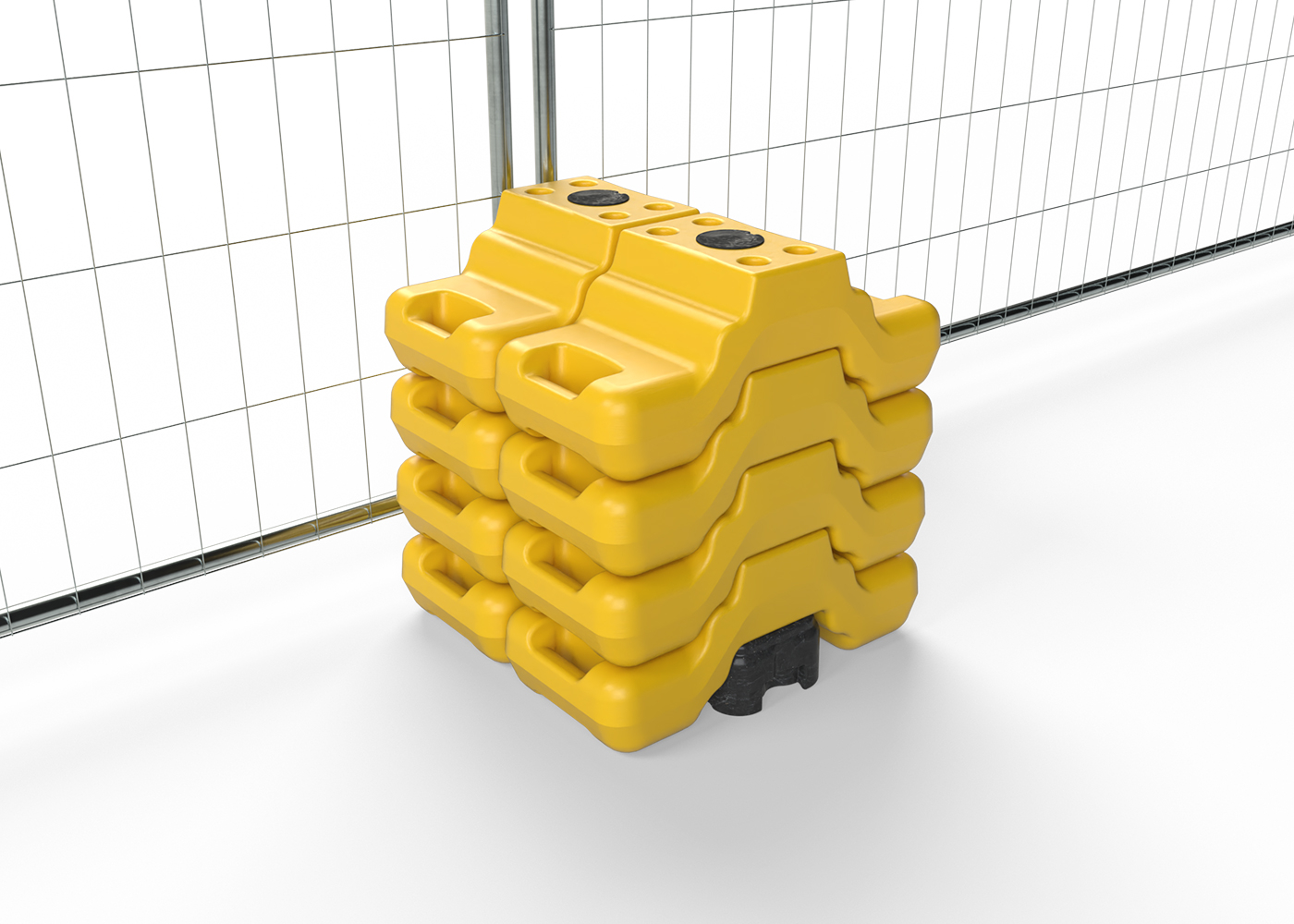 Stepped Ballast Block - Filled - SafeSite Facilities
