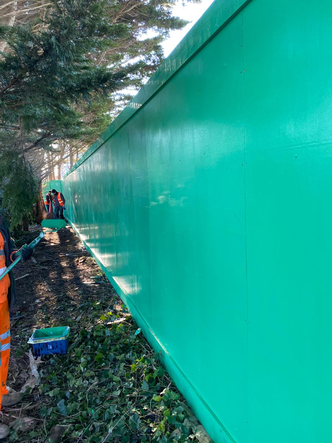 West Sussex - Free-Standing Timber Hoarding Installation - SafeSite ...