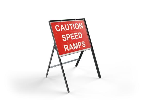 Keep Off Ramp Sign Caution Speed Ramps Construction Site Sign With Frame 600 x 450mm ...